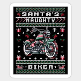 Naughty Biker - Ugly Christmas Sweater Magnet